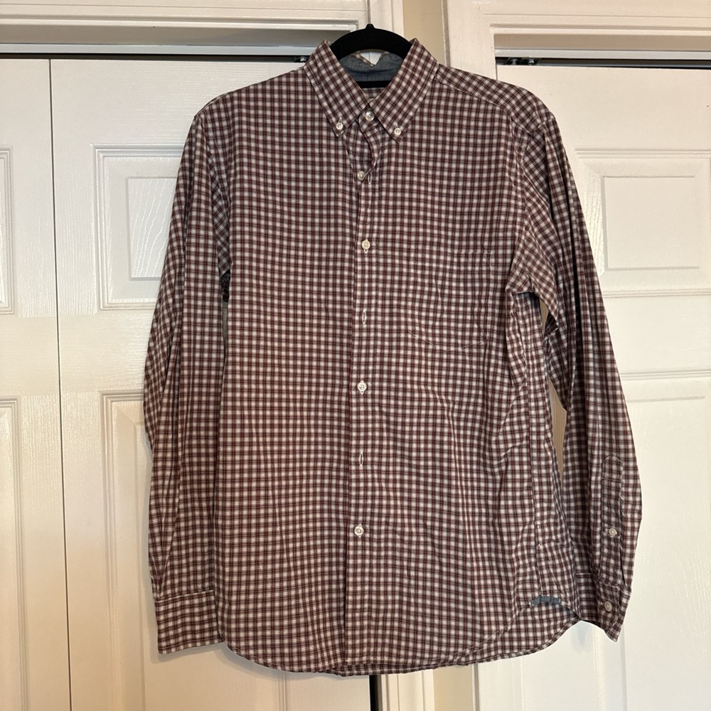 J. Crew Men's Brown Plaid Button Down Shirt